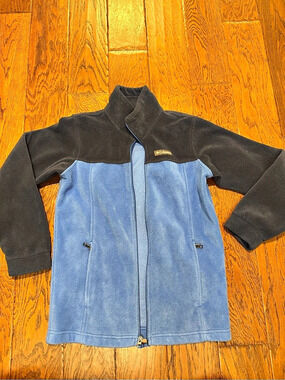 Columbia Youth Steens Mountain II Fleece Full-Zip Jacket Blue & Black Medium
